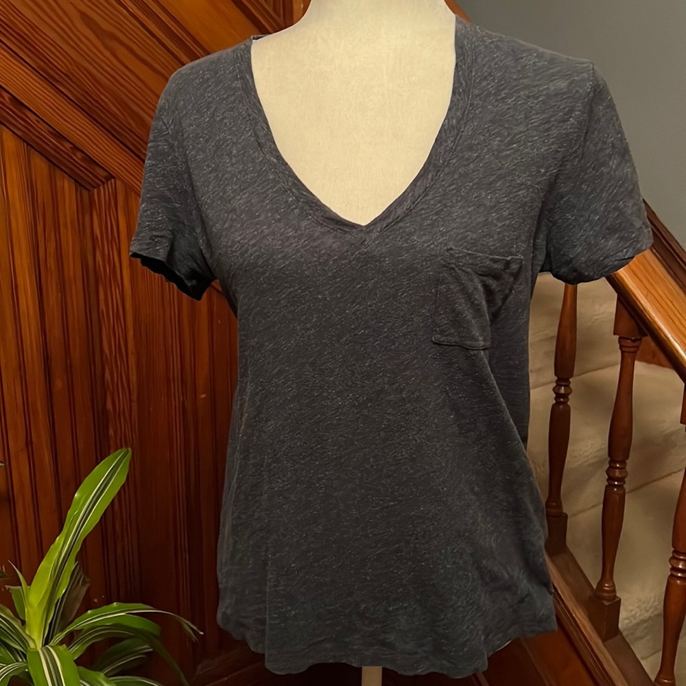 Madewell Basic Dark Blue Subbed Teeshirt Sz S